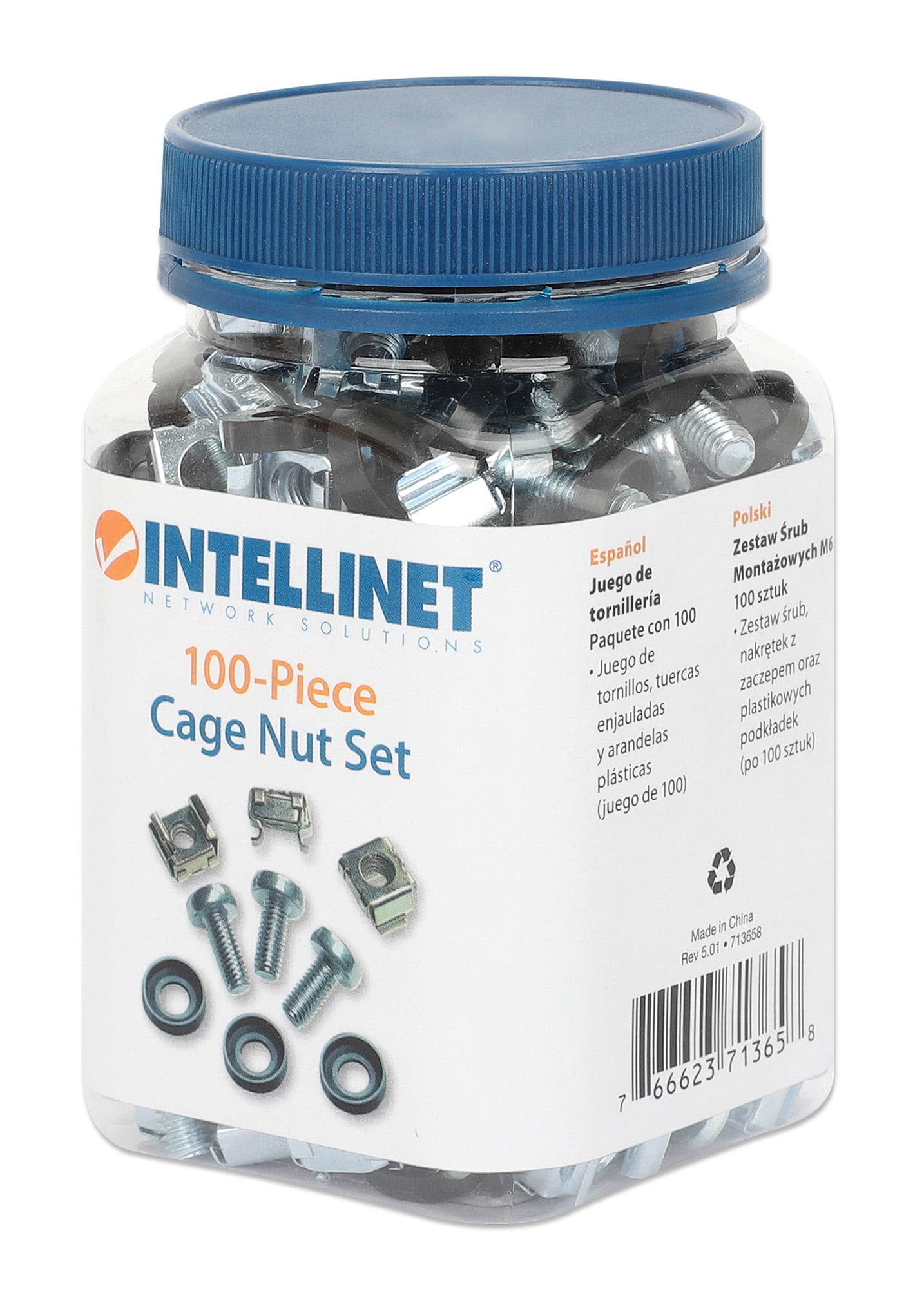 Kit Set 100 Viti, 100 Dadi e 100 Rondelle per Montaggio Rack Silver