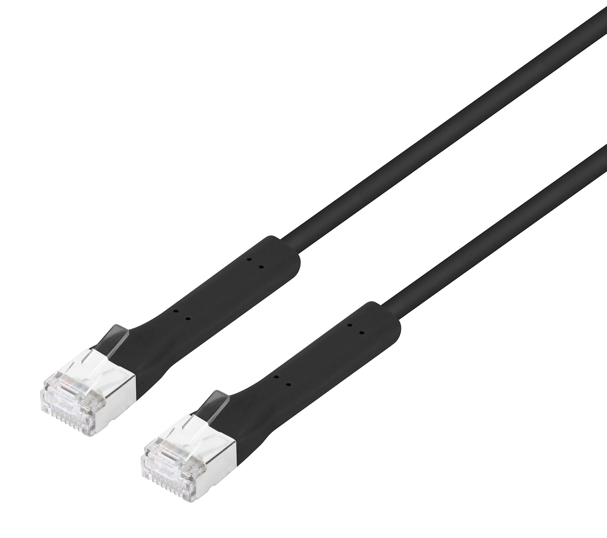 Cavo di rete Patch in Rame Cat. 6A F/FTP Pieghevole FlexiBoot Slim Nero 0,5 m