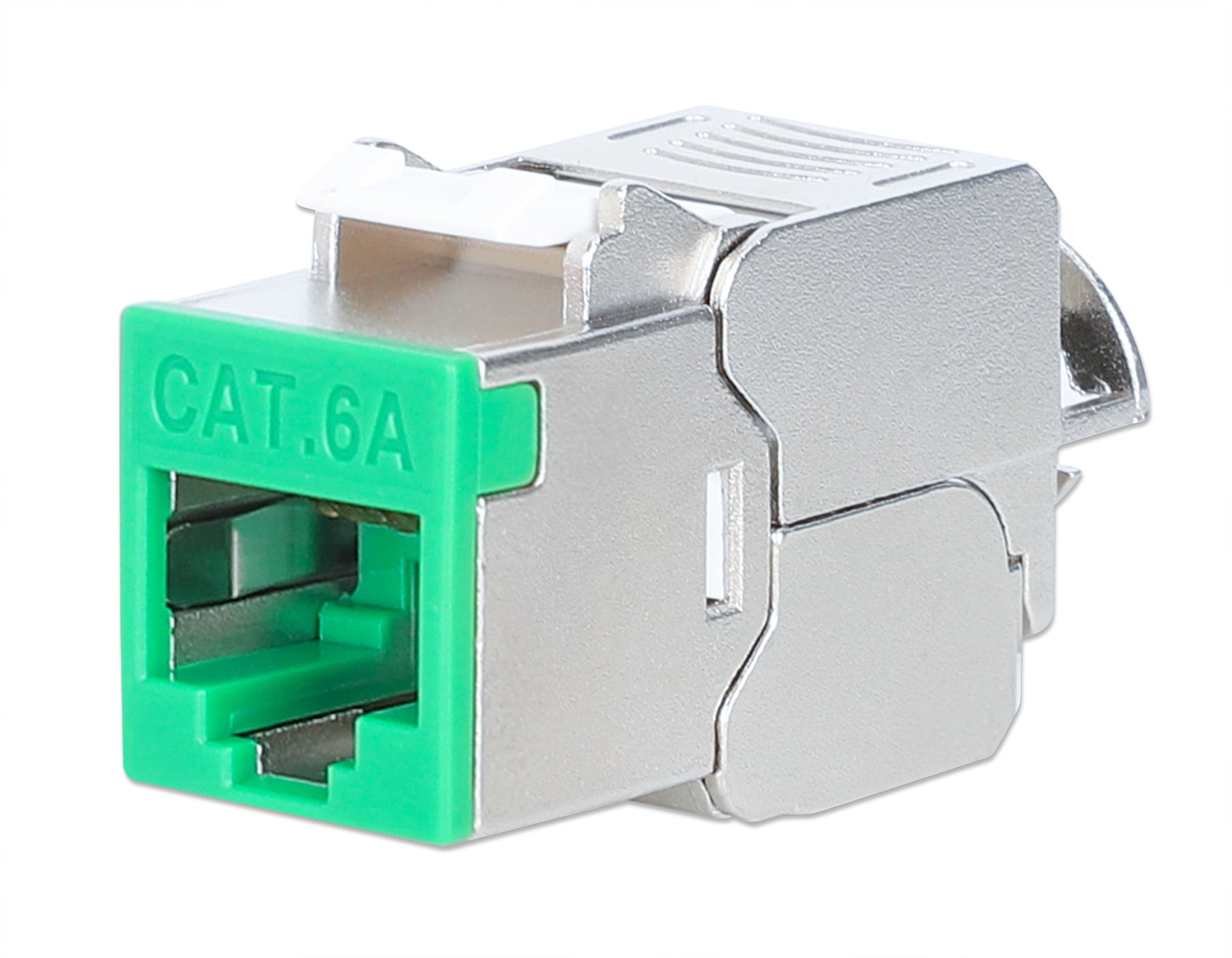 Frutto Keystone RJ45 Cat.6A 10G Slim STP Toolless Verde