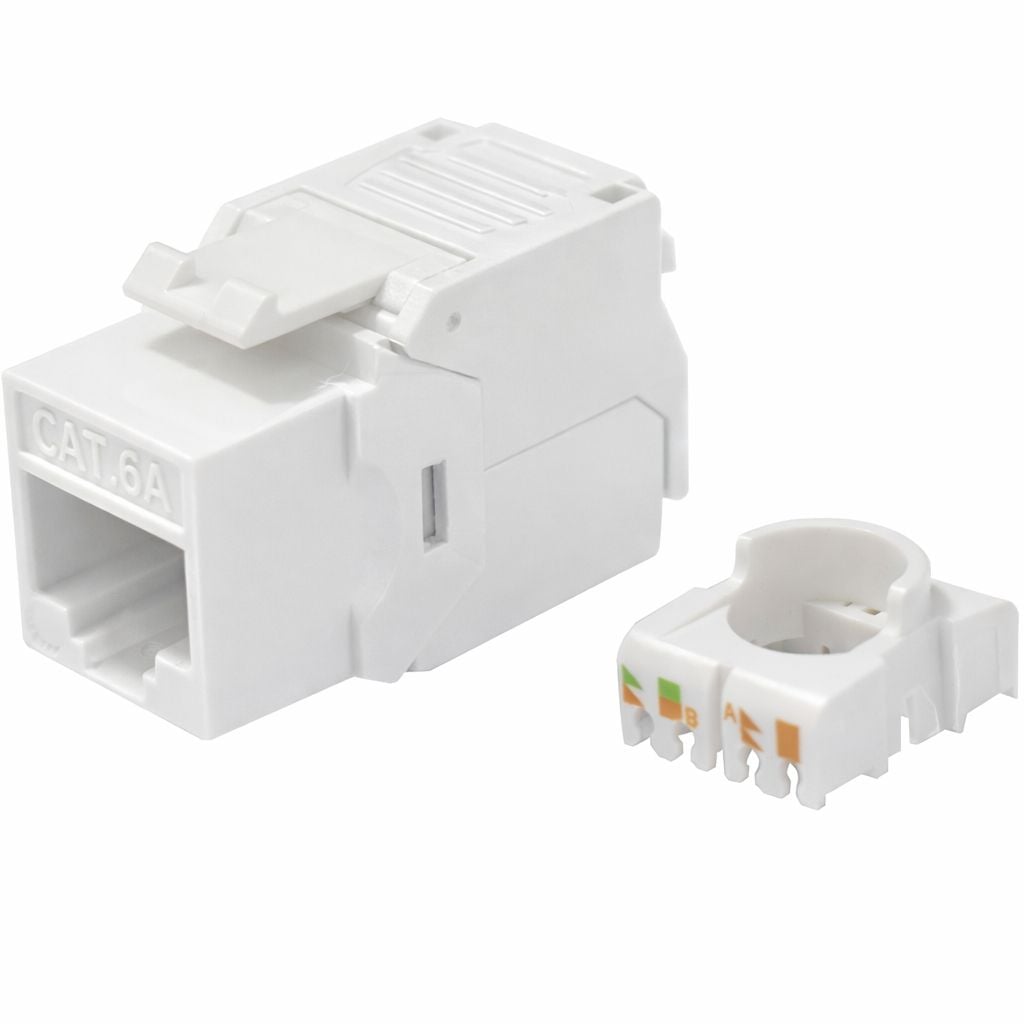 Frutto Keystone RJ45 Cat.6A UTP Toolless Bianco 3&micro;