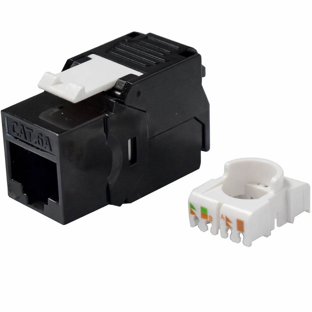 Frutto Keystone RJ45 Cat.6A UTP Toolless Nero 3&micro;